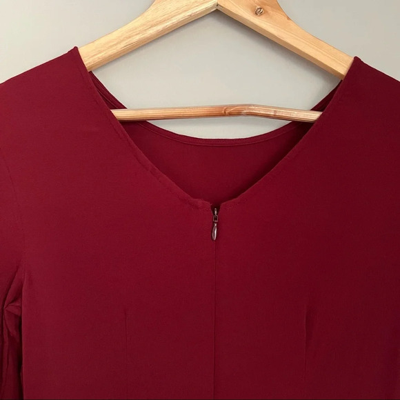 GAP| Burgundy-Red Long Sleeve Mini Dress size extra small 00 - Picture 5 of 9